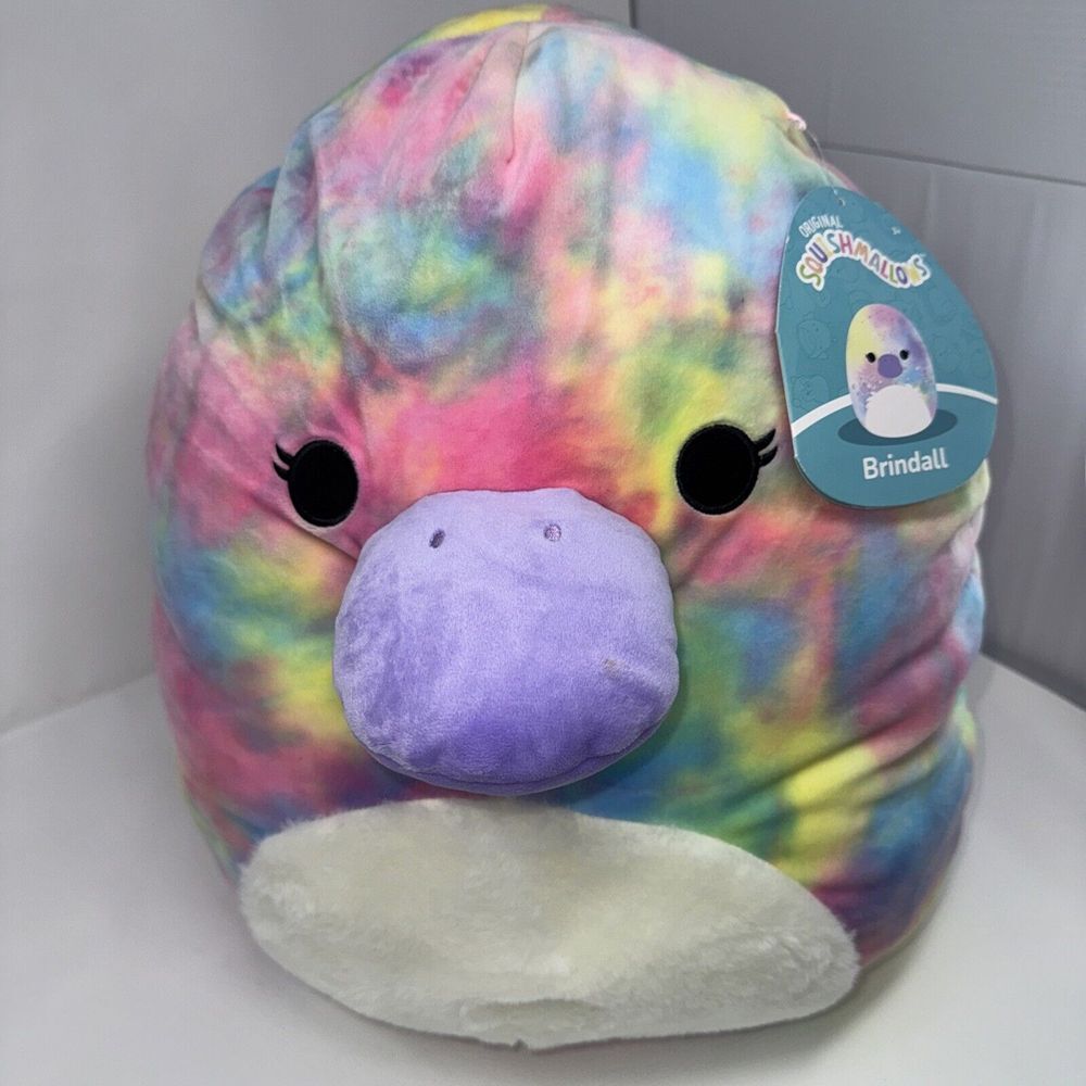 Squishmallows Brindall the Platypus Kelly toy 16" Tie Dye Plush Stuffed‎ Animal